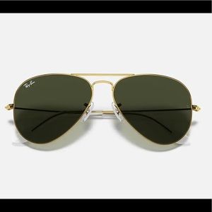 RAY-BAN gold aviator sunglasses